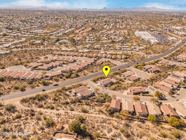 9896 E Wind Dancer Dr, Tucson, AZ 85748 - drone / aerial view with a residential view and a mountain view