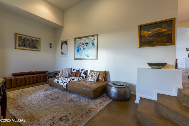 4519 N Camino Kino, Tucson, AZ 85718 - living area featuring baseboards