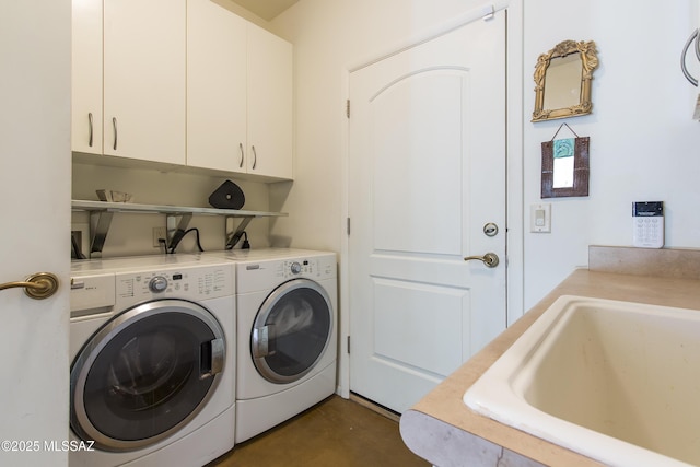 4519 N Camino Kino, Tucson, AZ 85718 - washroom with cabinet space and independent washer and dryer