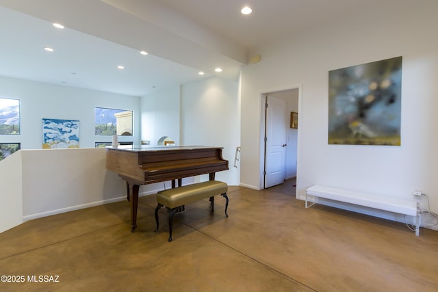4519 N Camino Kino, Tucson, AZ 85718 - living area with recessed lighting, concrete floors, plenty of natural light, and baseboards