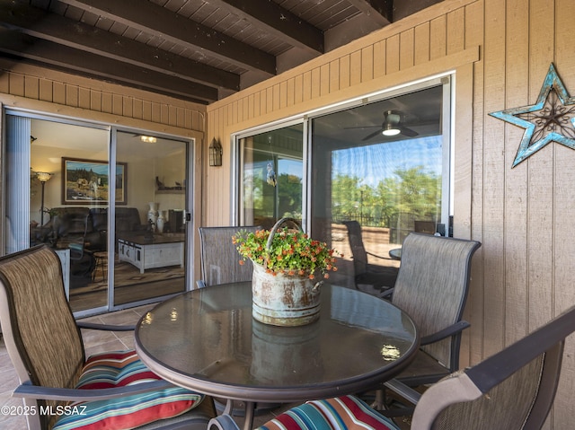 exterior space with outdoor dining space