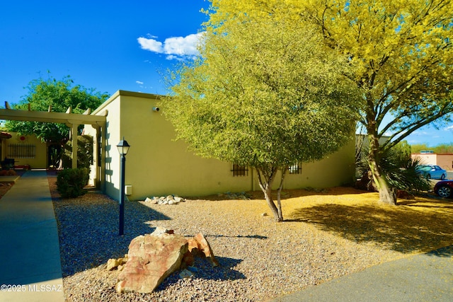 view of property exterior featuring stucco siding