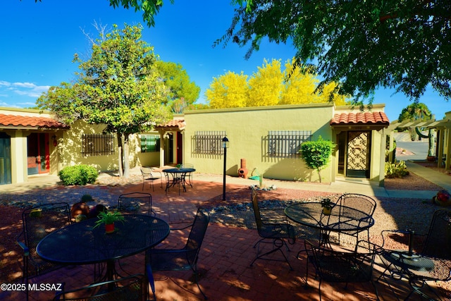 view of patio / terrace featuring outdoor dining space