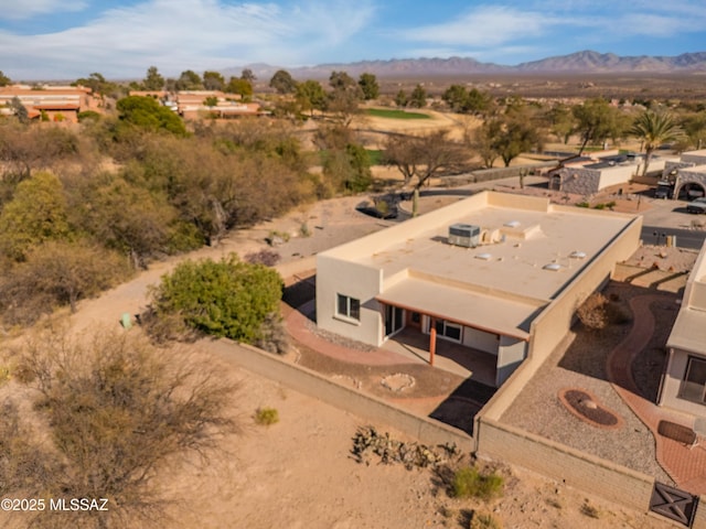 aerial view featuring a mountain view