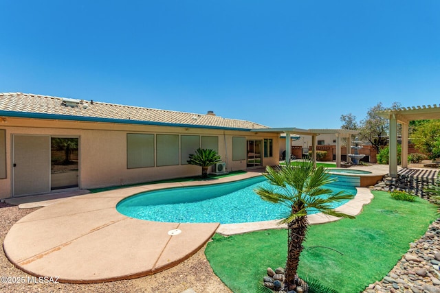 view of pool with fence, a patio, and a fenced in pool