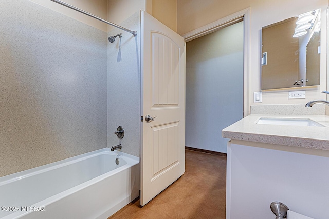 bathroom with shower / tub combination and vanity