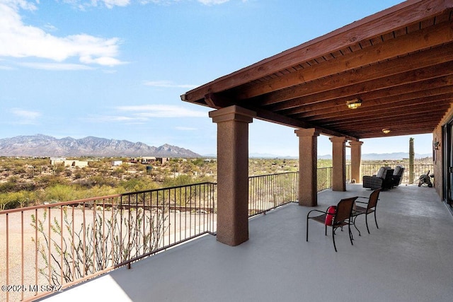 14171 N Gibson Trl, Tucson, AZ 85755 - view of patio / terrace featuring a mountain view