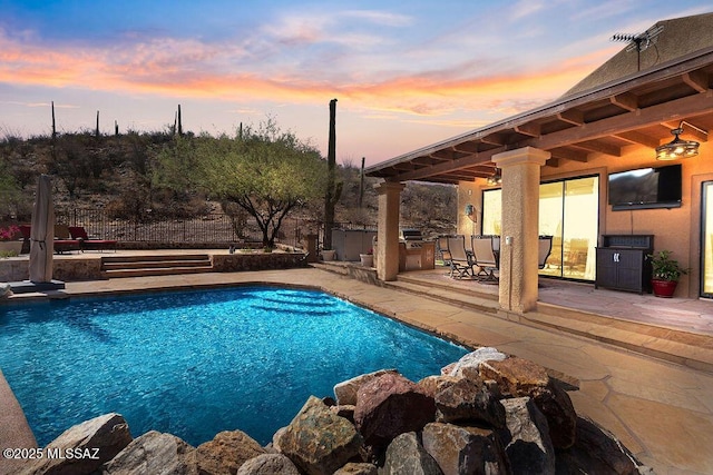 14171 N Gibson Trl, Tucson, AZ 85755 - view of pool with a patio and fence