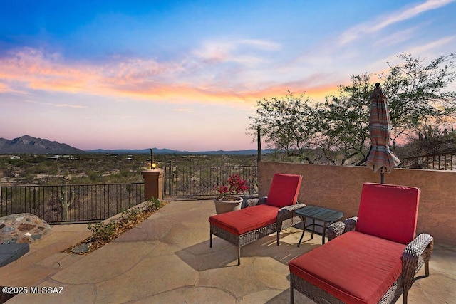 14171 N Gibson Trl, Tucson, AZ 85755 - view of patio / terrace with a mountain view