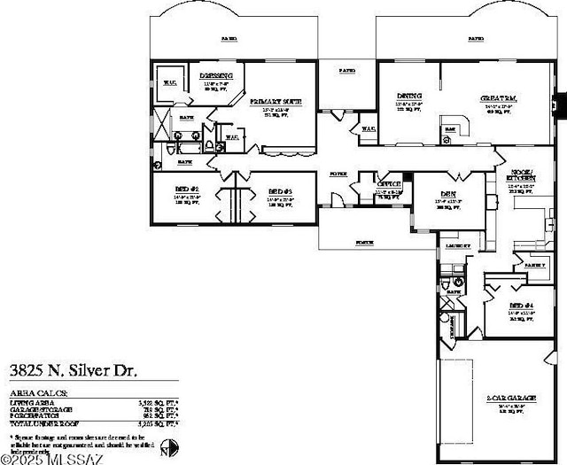 3825 N Silver Dr, Tucson, AZ 85749 - floor plan / room layout