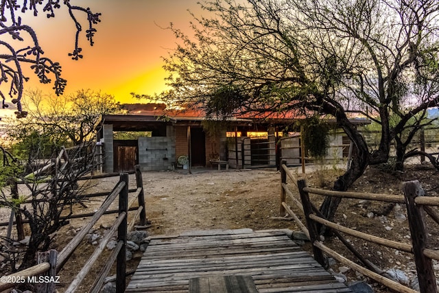 view of stable