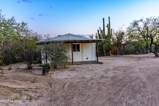 view of outbuilding with an outdoor structure