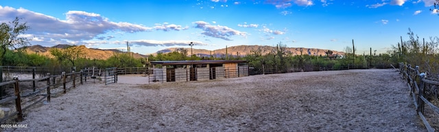 exterior space featuring a rural view