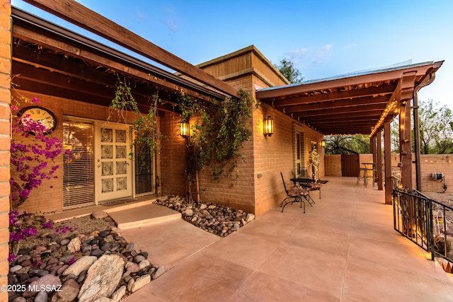 view of patio with fence