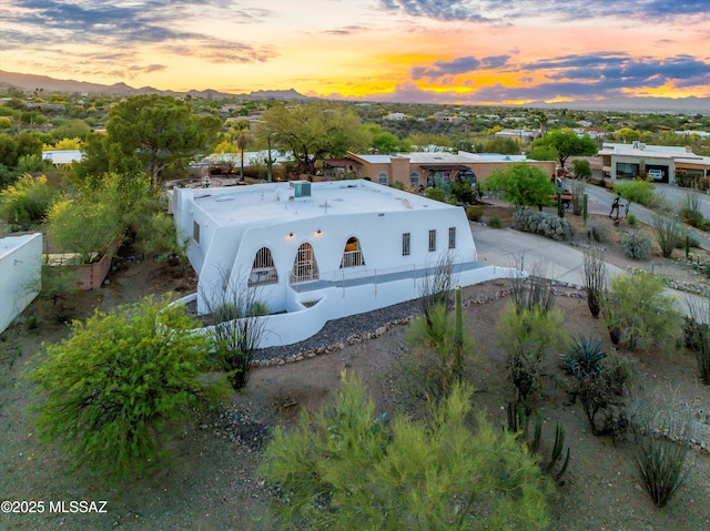 aerial view featuring a mountain view