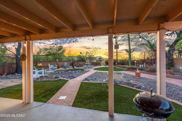 view of patio with fence