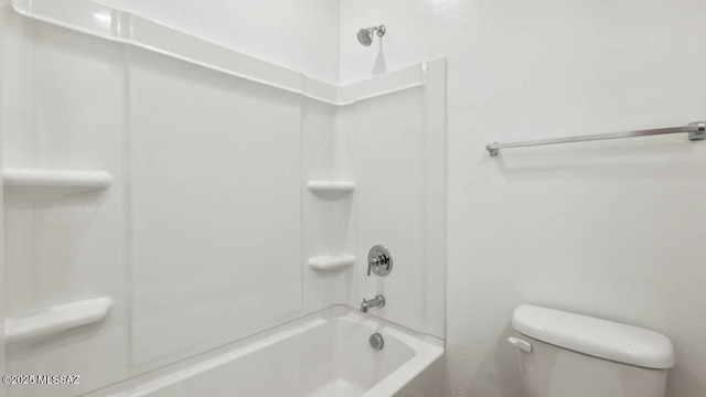 full bathroom featuring toilet and shower / washtub combination