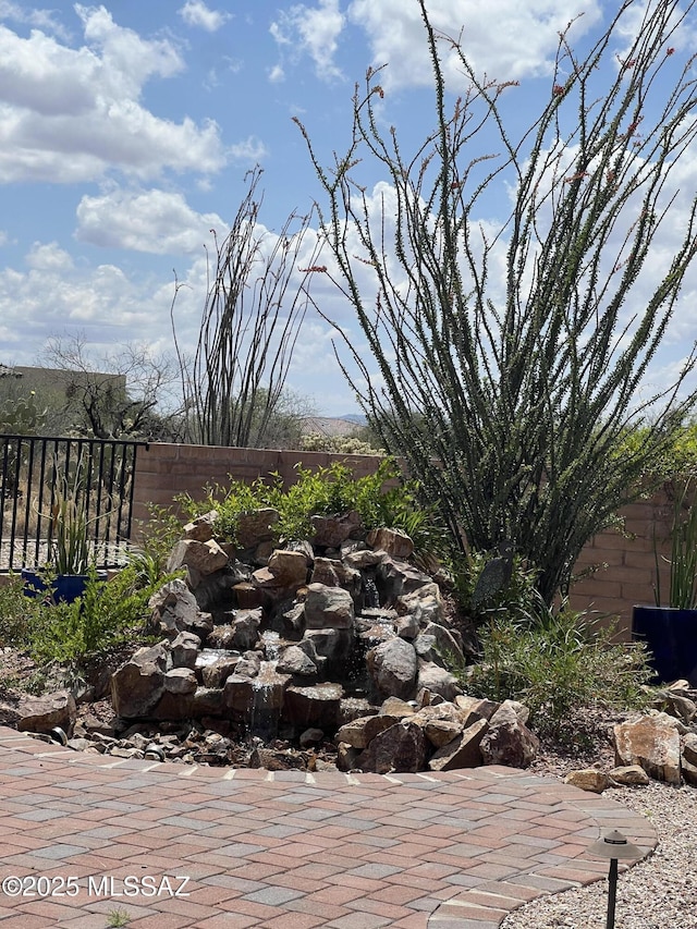 exterior space with fence