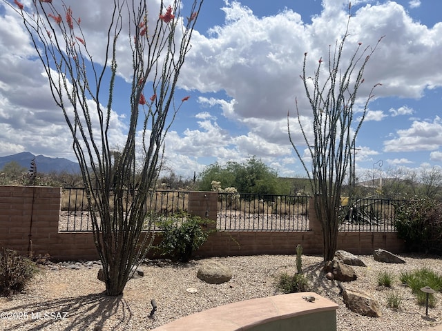 2740 E Ponce Ct, Green Valley, AZ 85614 - view of yard featuring fence and a mountain view