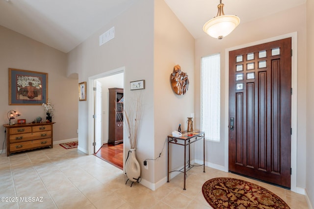 2740 E Ponce Ct, Green Valley, AZ 85614 - entryway with vaulted ceiling and baseboards