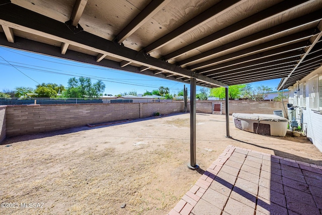 view of patio / terrace with a fenced backyard