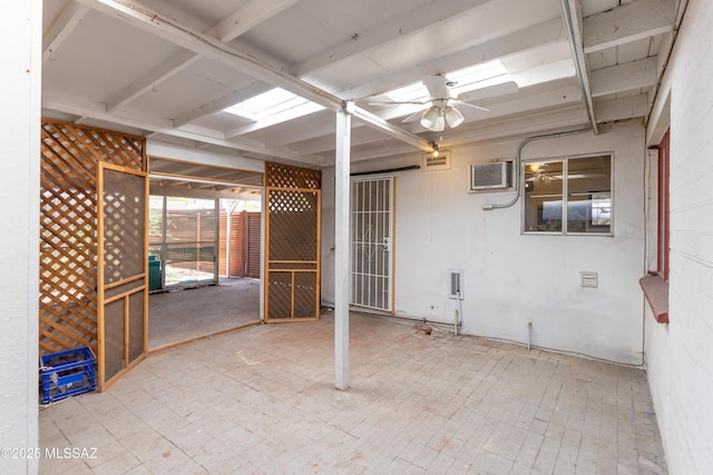 3541 E Cody St, Tucson, AZ 85716 - interior space with ceiling fan and an AC wall unit