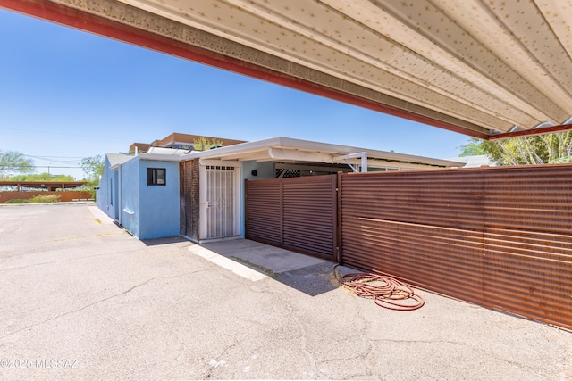 exterior space with fence