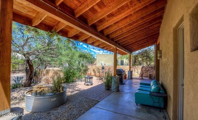 view of patio / terrace featuring a fenced backyard