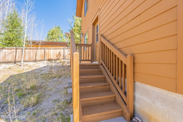 view of stairs