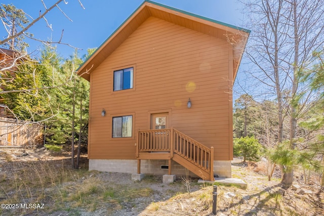 view of rear view of property