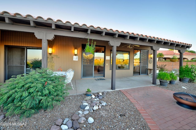 4180 N Camino Ferreo, Tucson, AZ 85750 - view of patio / terrace featuring fence and ceiling fan