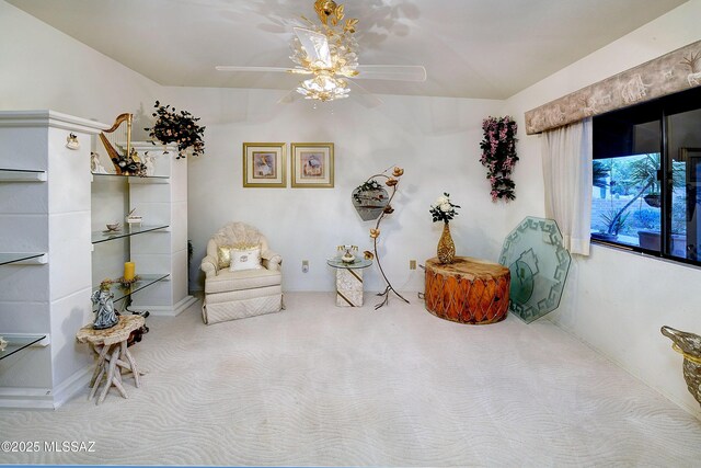 4180 N Camino Ferreo, Tucson, AZ 85750 - sitting room with carpet flooring and a ceiling fan