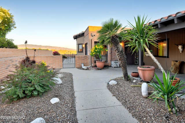 view of yard with a gate and fence