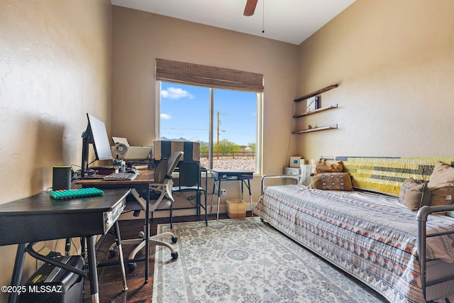 33 Camino Olympia, Rio Rico, AZ 85648 - bedroom with wood finished floors and an office area