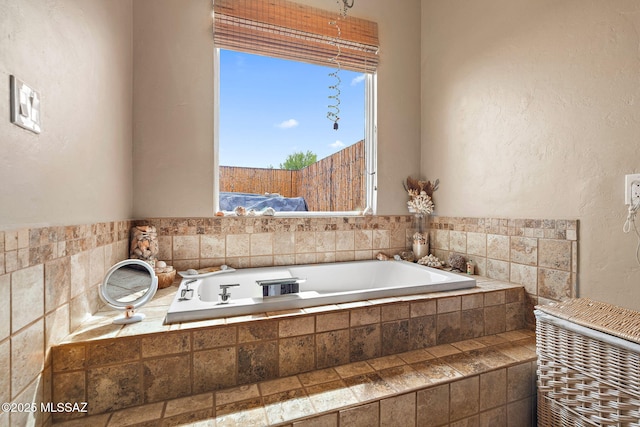 33 Camino Olympia, Rio Rico, AZ 85648 - full bath with a garden tub and a textured wall