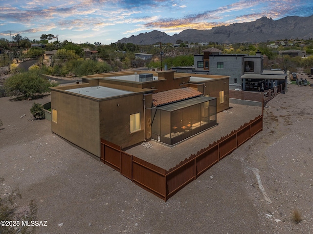 4544 N Camino Real, Tucson, AZ 85718 - exterior space with stucco siding and a mountain view