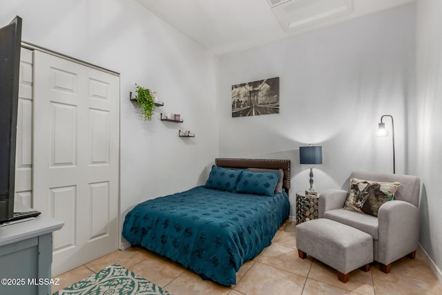 1933 E Lafayette Ave, Gilbert, AZ 85298 - bedroom featuring light tile patterned floors and attic access