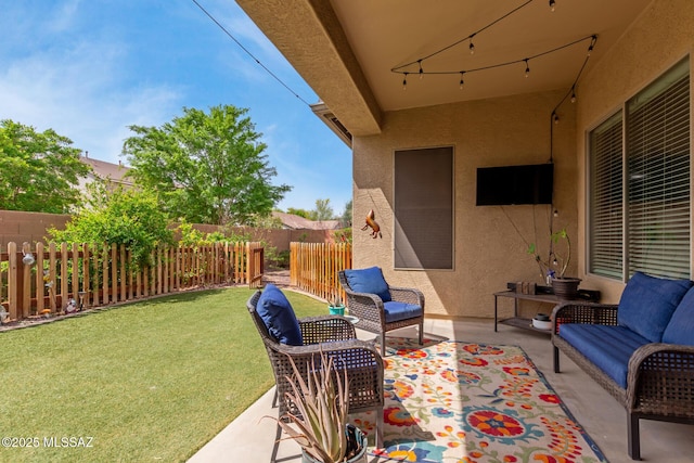 1933 E Lafayette Ave, Gilbert, AZ 85298 - view of patio / terrace featuring an outdoor living space and fence