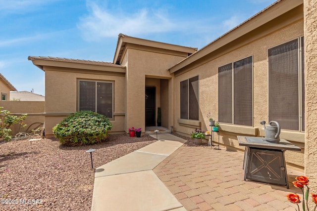1933 E Lafayette Ave, Gilbert, AZ 85298 - entrance to property with a patio area and stucco siding