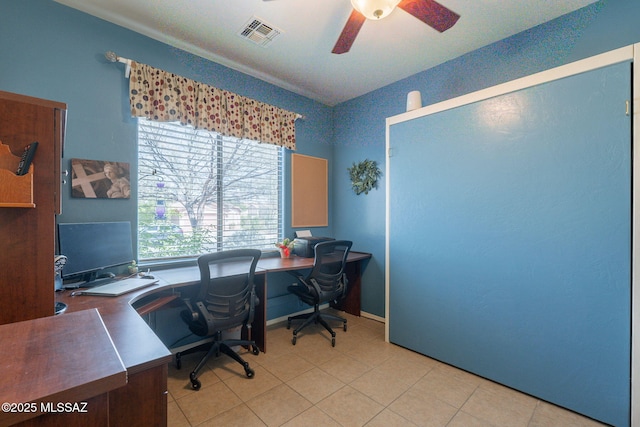 12445 N Crimson Vista Dr, Marana, AZ 85658 - office area with ceiling fan
