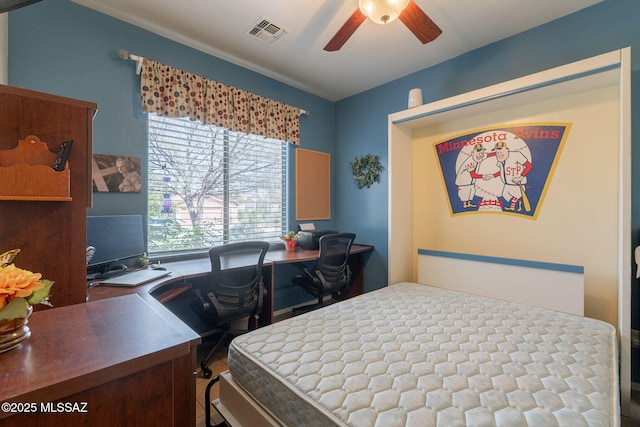 12445 N Crimson Vista Dr, Marana, AZ 85658 - bedroom featuring an office area and ceiling fan