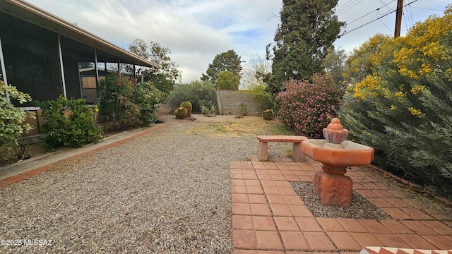 view of patio / terrace featuring fence