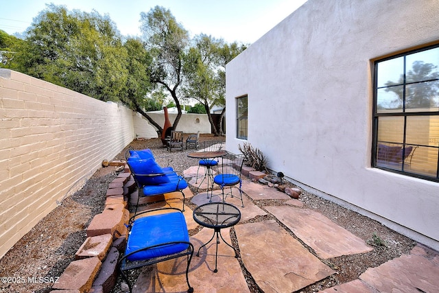 view of patio / terrace with a fenced backyard