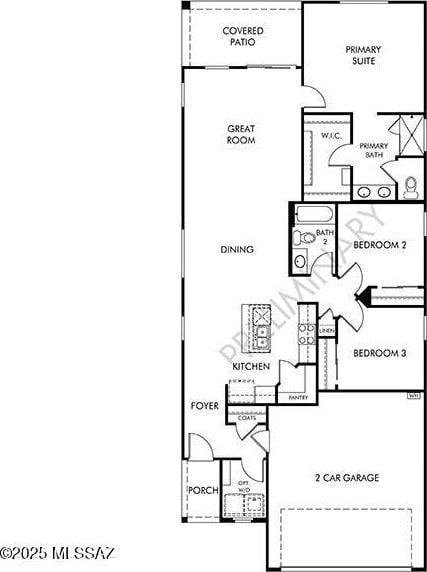 11008 S Rila Dr, Vail, AZ 85641 - floor plan