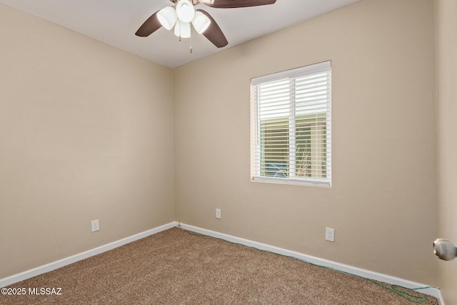 1239 N Beverly Ave, Tucson, AZ 85712 - unfurnished room with carpet, a ceiling fan, and baseboards