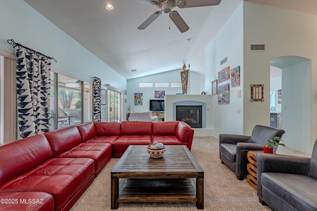 1328 N Mahogany Gulch Ln, Green Valley, AZ 85614 - living room with high vaulted ceiling and baseboards