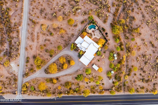 overview of rural landscape with a desert landscape