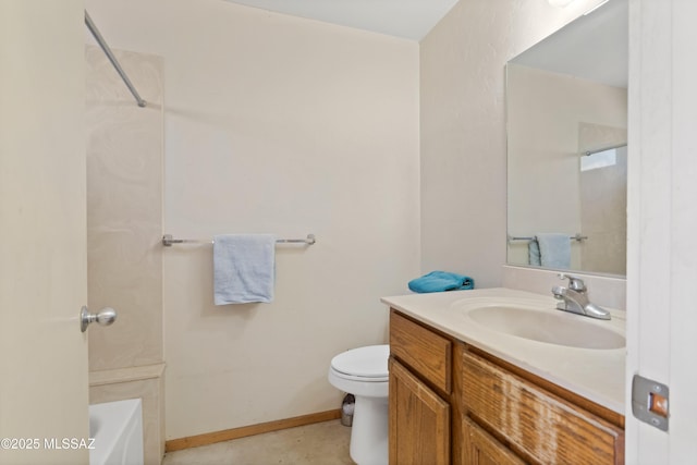 6891 N Camino Verde, Tucson, AZ 85743 - full bathroom with vanity, toilet, and baseboards