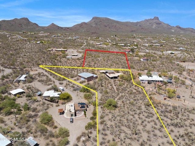 6891 N Camino Verde, Tucson, AZ 85743 - aerial view with a desert view and a mountain view
