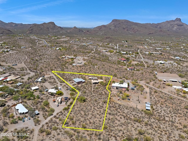 6891 N Camino Verde, Tucson, AZ 85743 - aerial view featuring a rural view, a desert view, and a mountain view